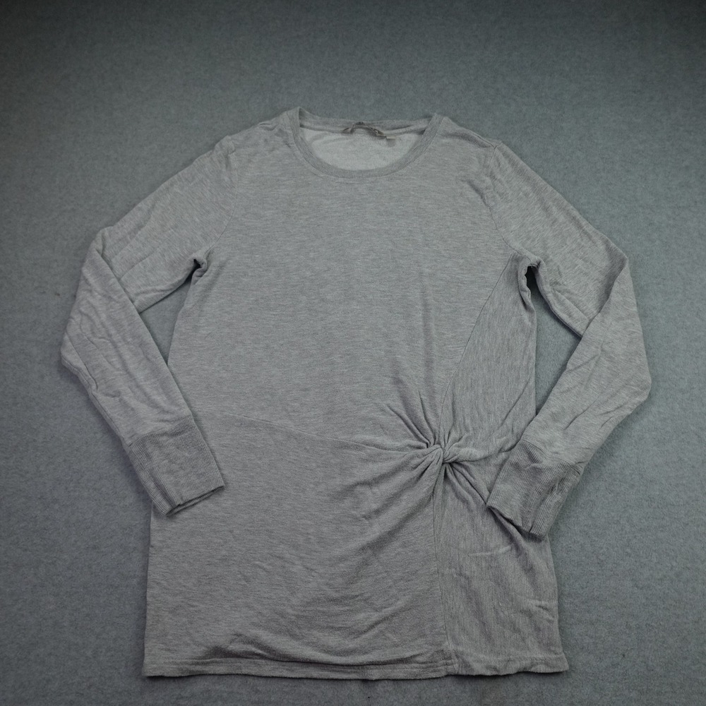 Athleta Top Womens Medium Gray Nirvana Twist Front Sweatshirt Casual Athleisure